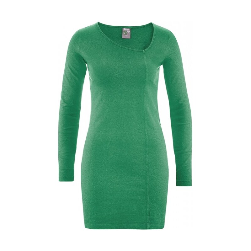 Hempage DIANA Dámské šaty z konopí a biobavlny - zelená smaragdová