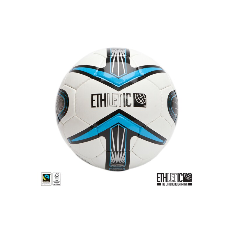 Fairtrade fotbalový míč - modrá Ethletic