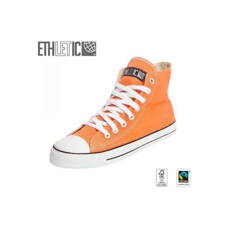 Ethletic Fair Trainer White cap Hi Cut Edition kotníkové tenisky - oranžová mandarin