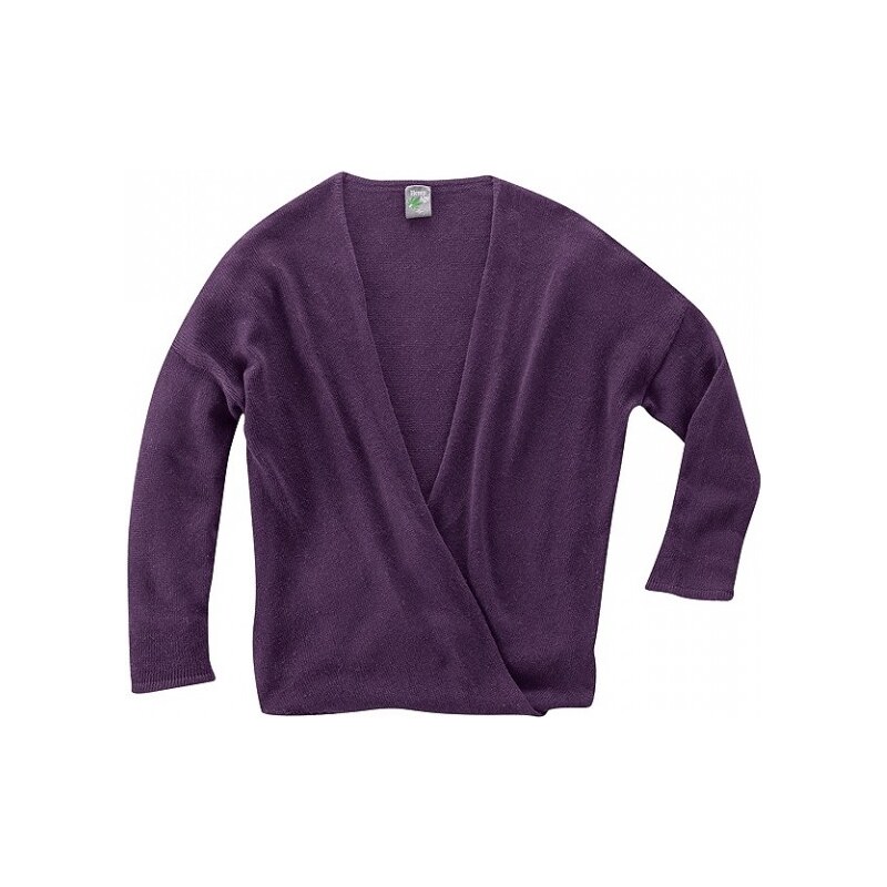 Hempage KIRSTEN dámský pletený svetr z konopí a biobavlny - fialová lilková