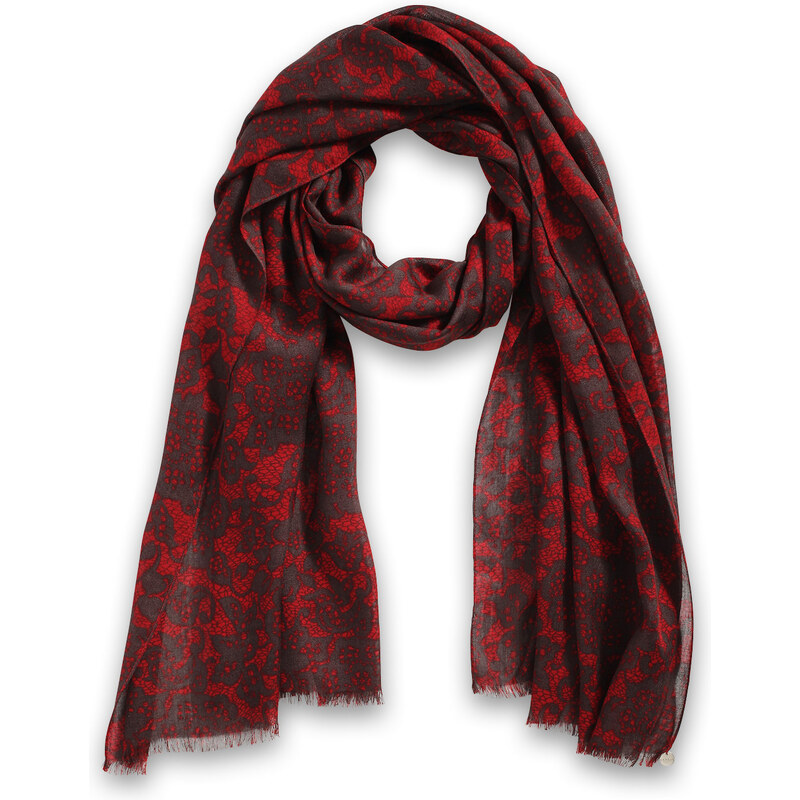 Esprit viscose scarf with a lace print
