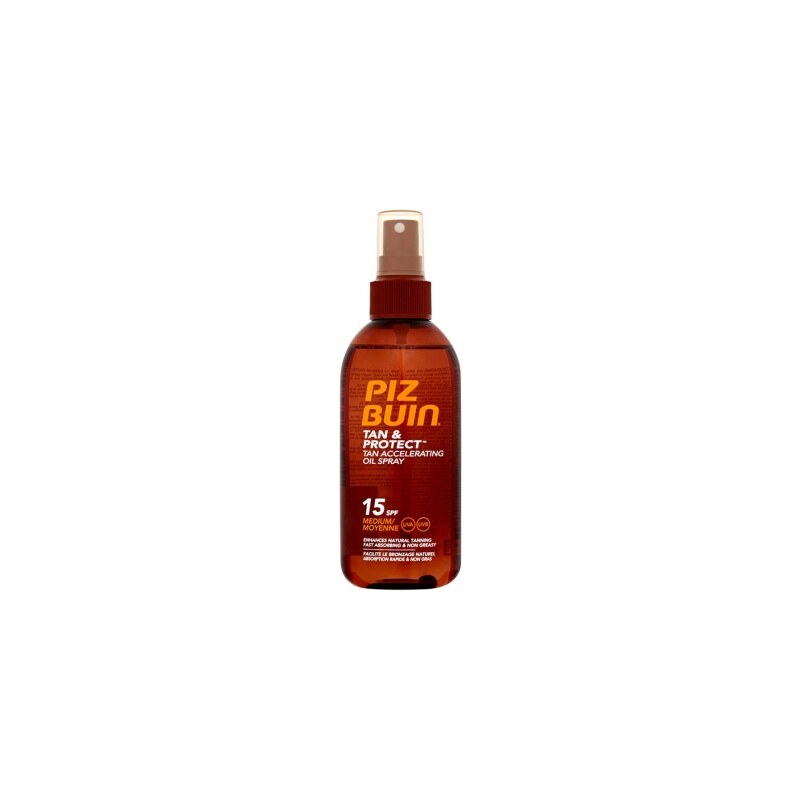 Piz Buin Tan & Protect Tan Accelerating Oil Spray SPF15 SPF15 150 ml opalovací přípravek na tělo pro ženy