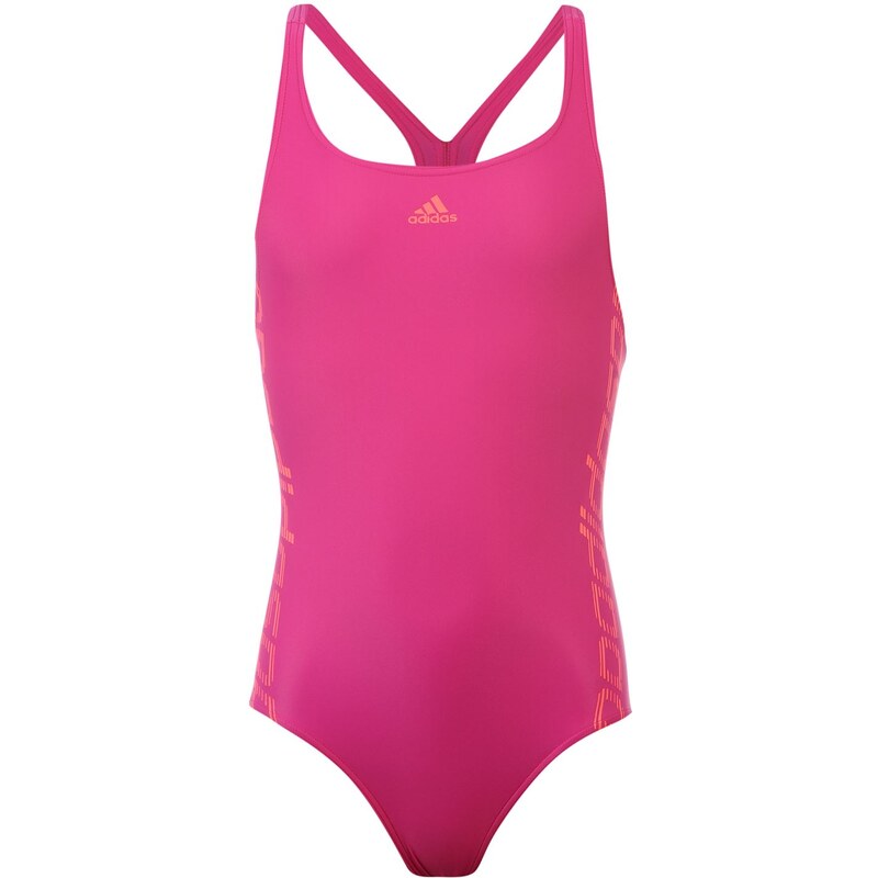 adidas Lin 1Piece Swimsuit Girls Bold Pink /Red