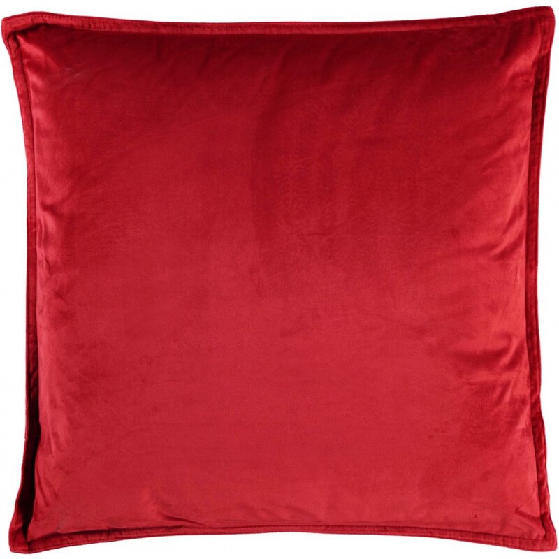 Linens and Lace Oxford Velvet Cushion, red