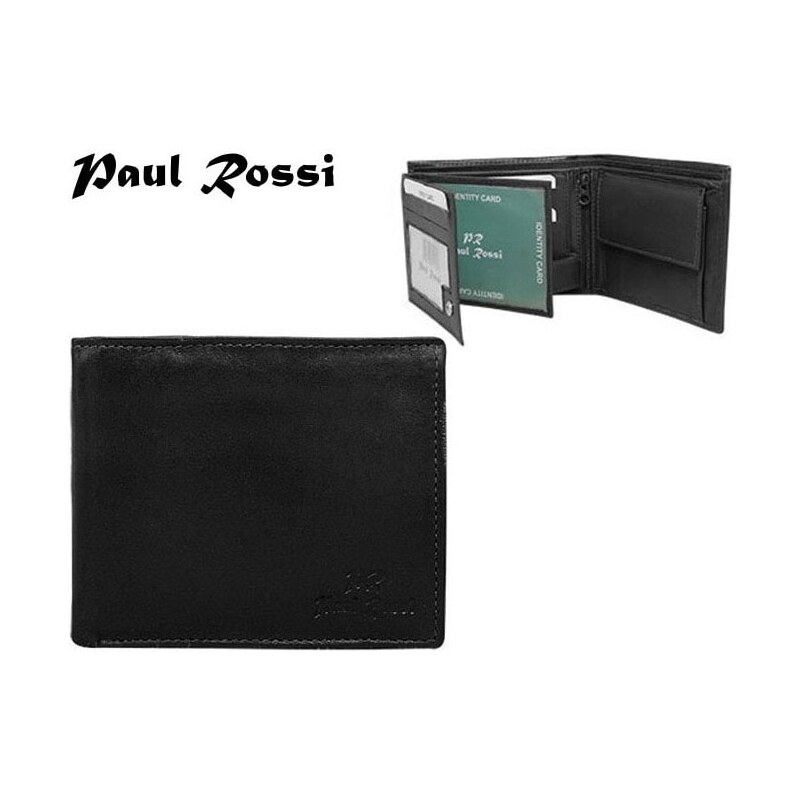 Pánská peněženka černé barvy PAUL ROSSI