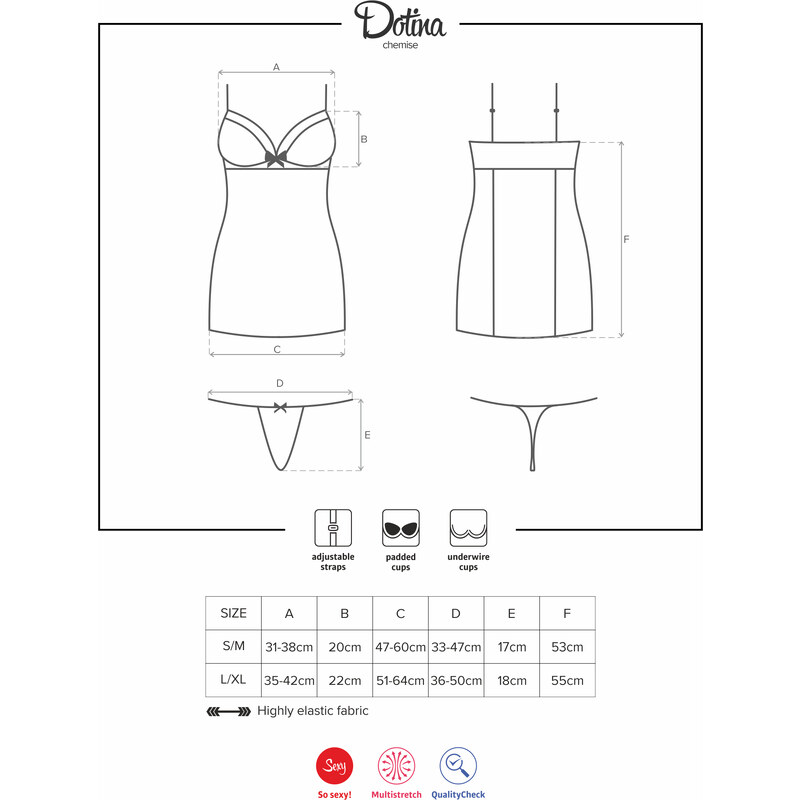Košilka model 18856798 chemise - Obsessive