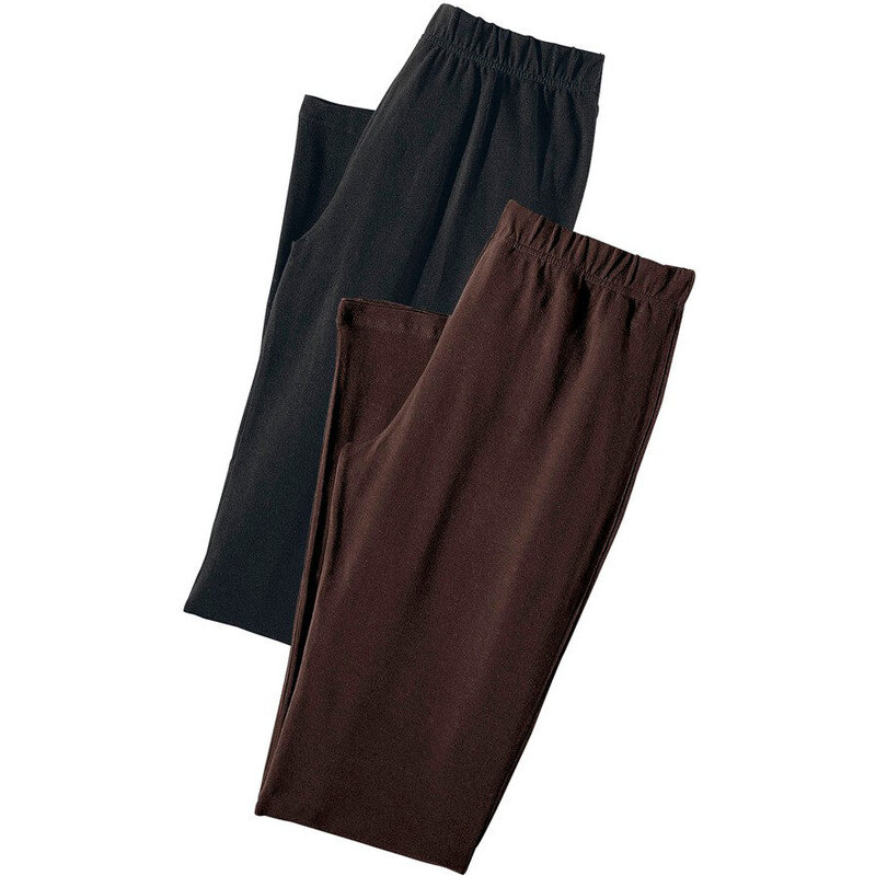 Capri kalhoty (2ks) černá + hnědá