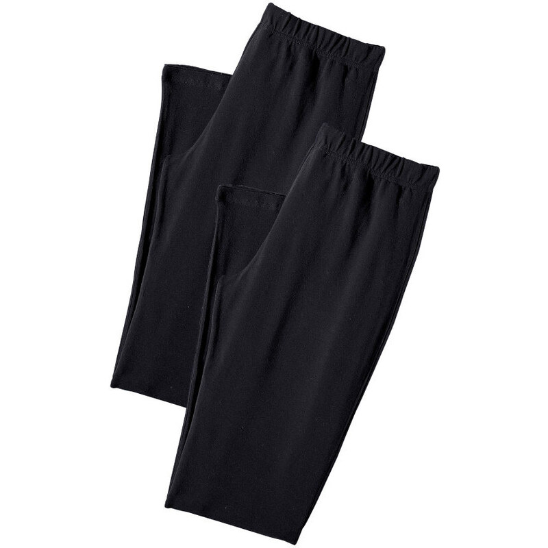 VIVANCE Dámské capri kalhoty (2ks v balení) 2x černá
