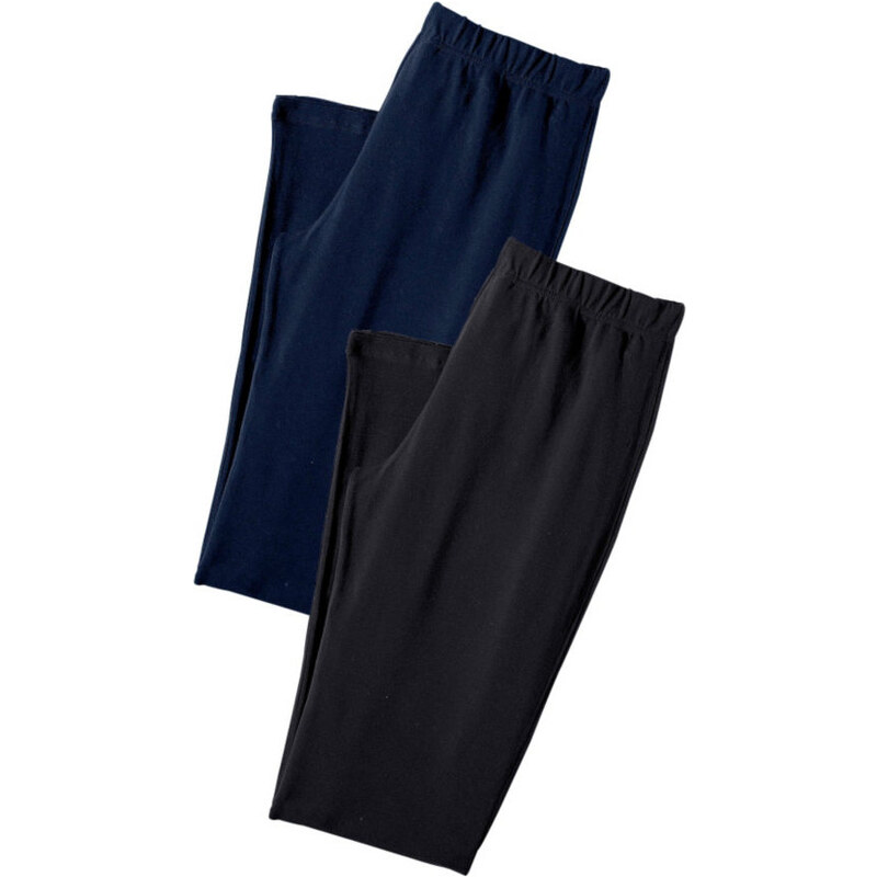 VIVANCE Dámské capri kalhoty (2ks v balení) 1x námořnická modrá + 1x černá