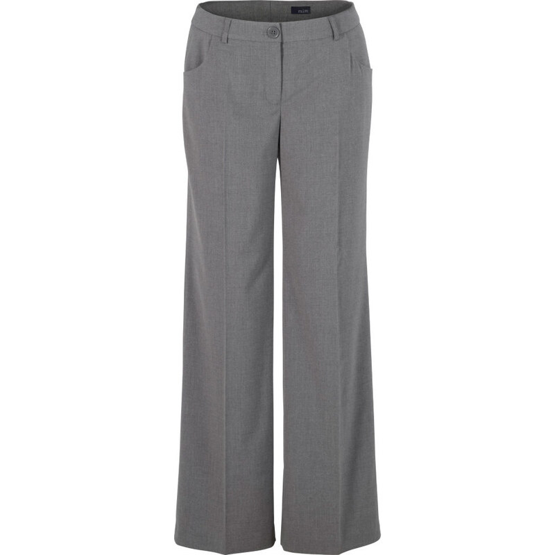 SHEEGO STYLE Business kalhoty, sheego Style šedý melír - K + L velikosti