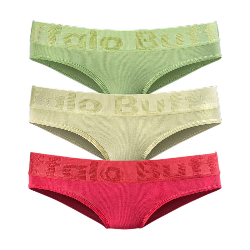 BUFFALO Slipové kalhotky Buffalo (3 ks) lososová+zelená+žlutá