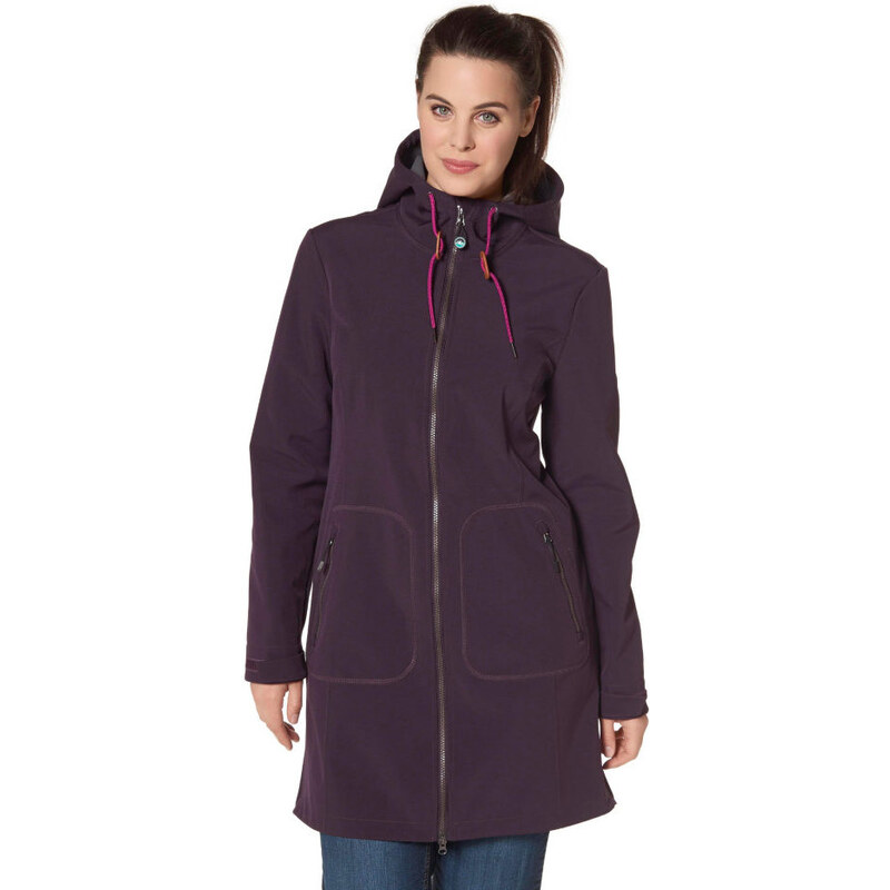 POLARINO Softshellový kabát, Polarino lilková - Normální délka (N)