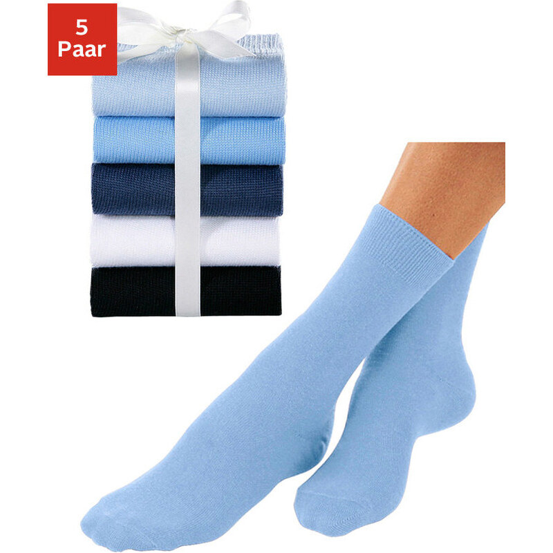 GO IN Dámské ponožky GO IN (5 párů) 5x modré tóny