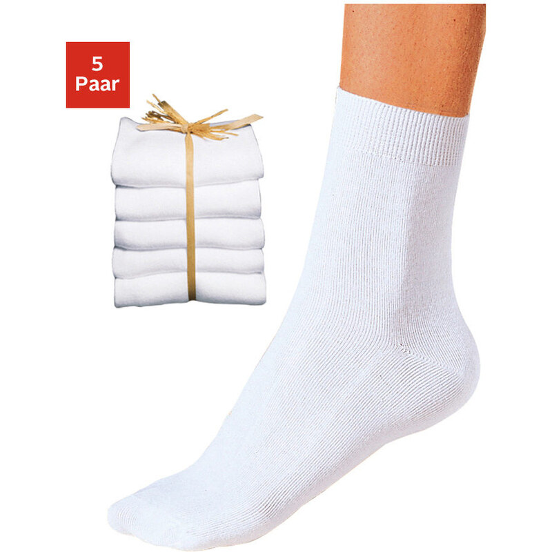 GO IN Dámské ponožky GO IN (5 párů) 5x bílá