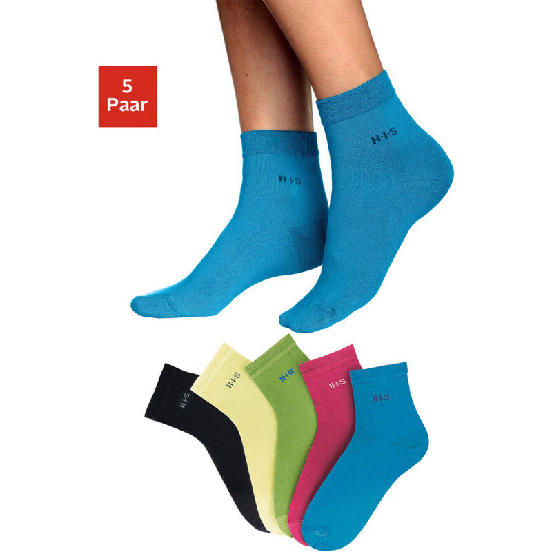 H.I.S Krátké ponožky, H.I.S (5 párů) 5x barevný asort