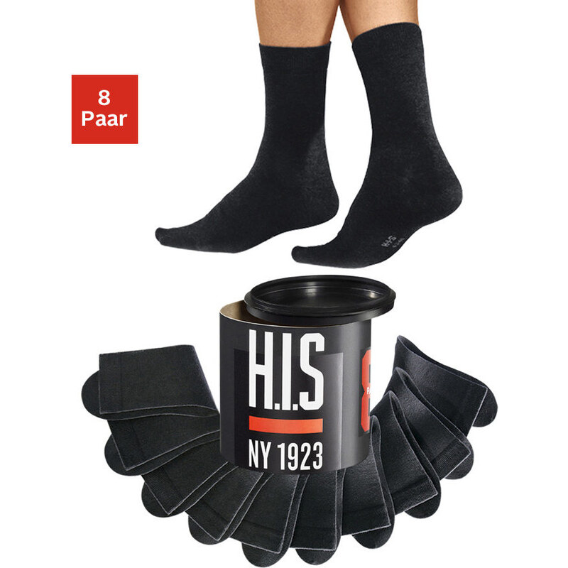 H,I,S Ponožky, H.I.S (8 párů) 8x černá