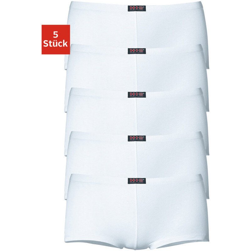 H.I.S Sportovní kalhotky panty, H.I.S (5 ks) bílá