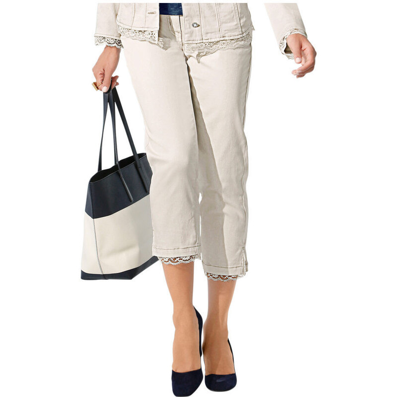 Kalhoty krémová - Normální délka (N)