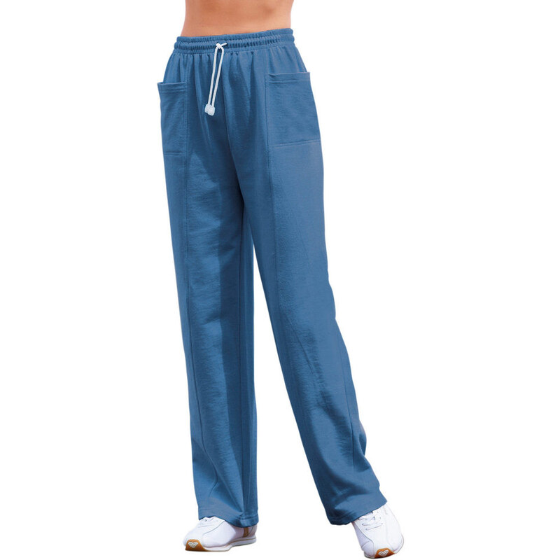 CATAMARAN Kalhoty pro volný čas ocelově modrá - Krátká délka (K)