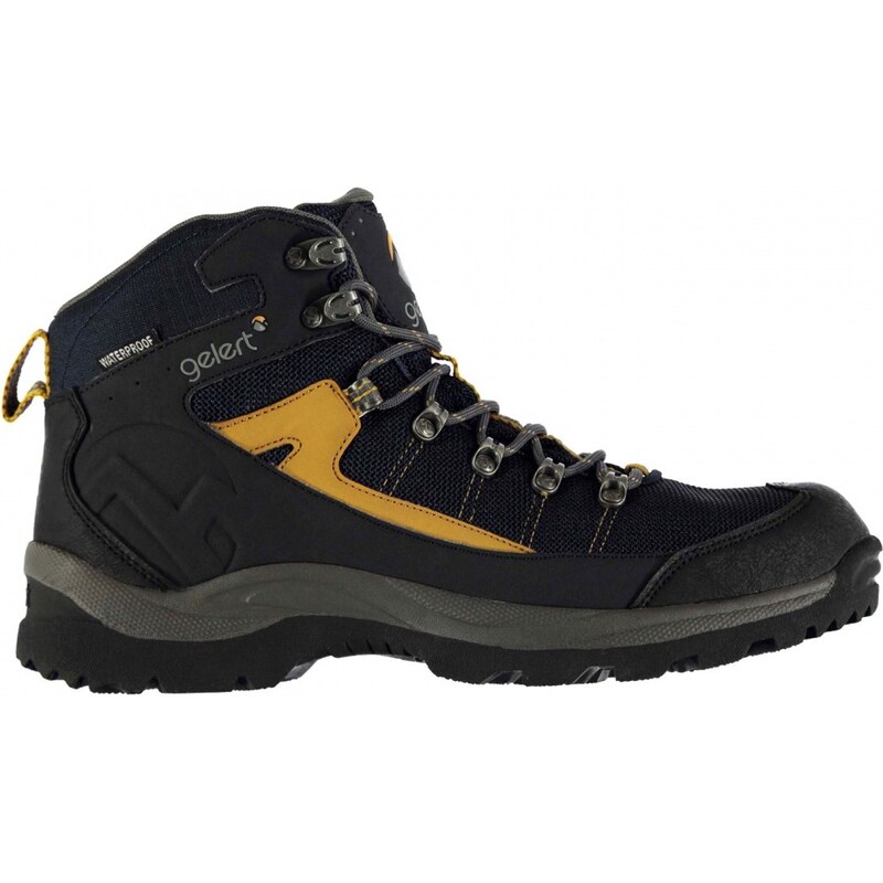 Gelert Altitude Waterproof Boots Mens, navy/mustard