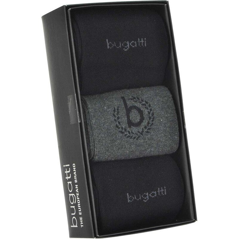 Bugatti ponožky 3 kusy v dárkové krabičce 6762X/620