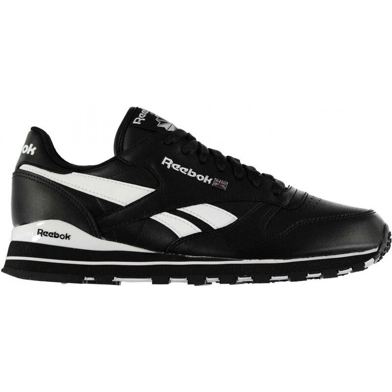 Reebok Classic Leather Clip Mens Trainers, black/white