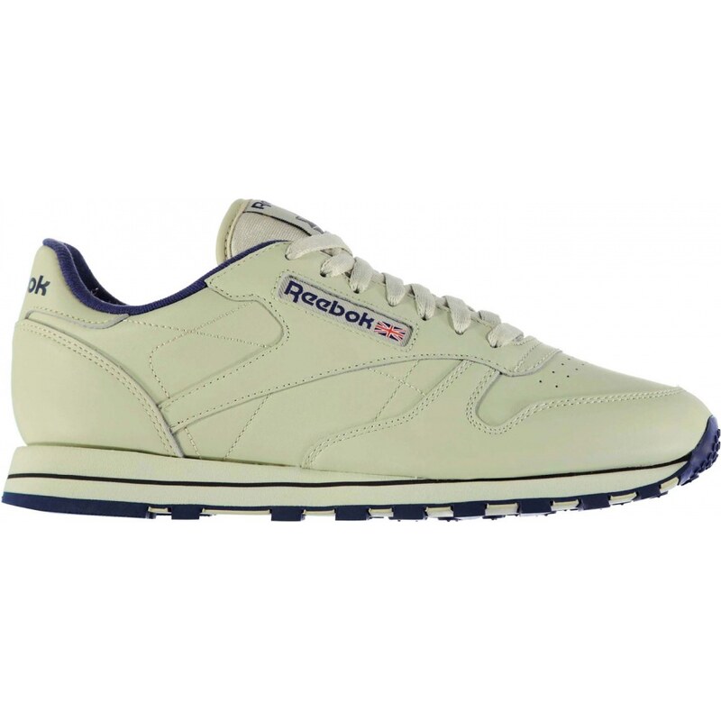 Reebok Classic Leather Mens Trainers, ecru/navy