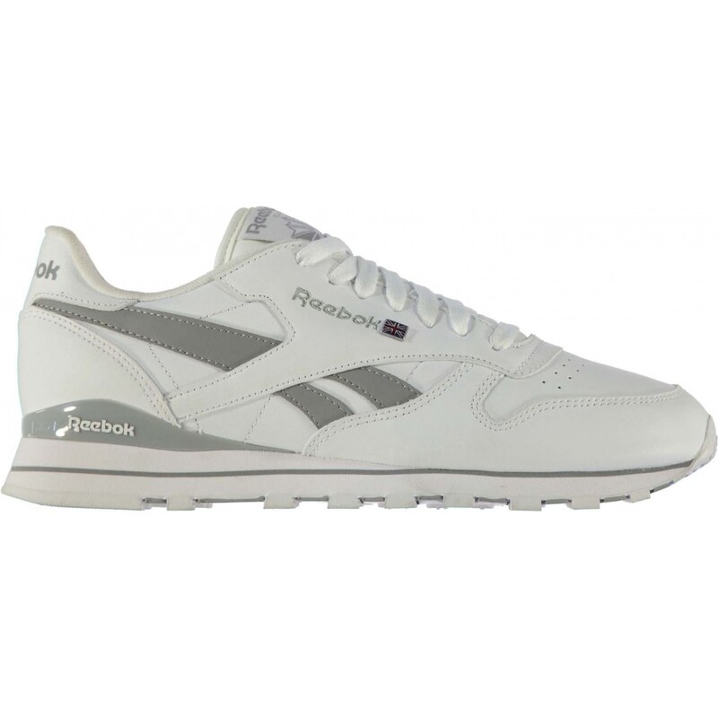 Reebok Classic Leather Clip Mens Trainers, white/grey