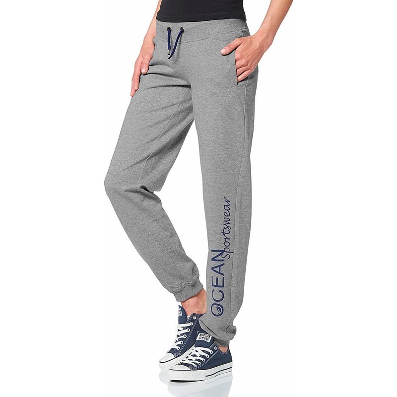 OCEAN SPORTSWEAR Joggingové kalhoty, OCEAN Sportswear šedý melír - Normální délka (N)