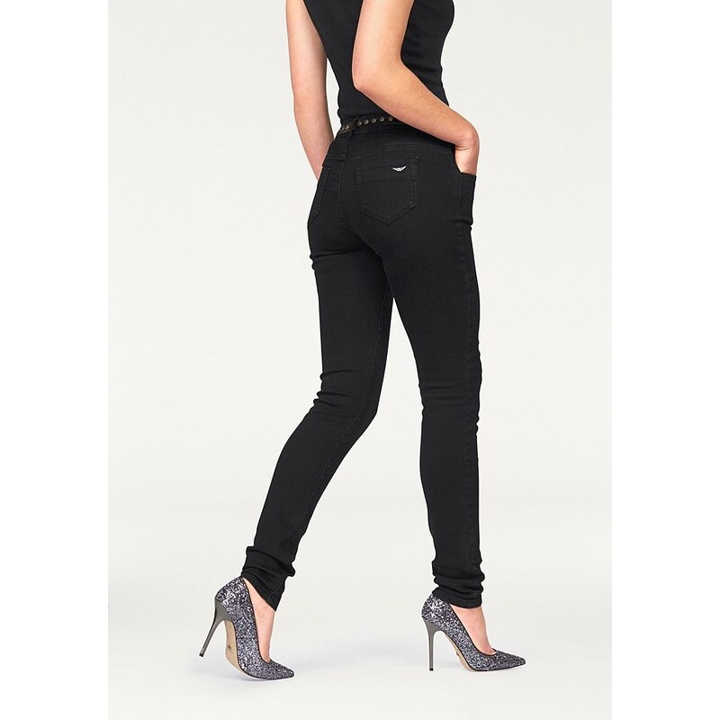 ARIZONA Slim džíny Arizona černá-černá - Krátká/prodloužená délka (K, L)