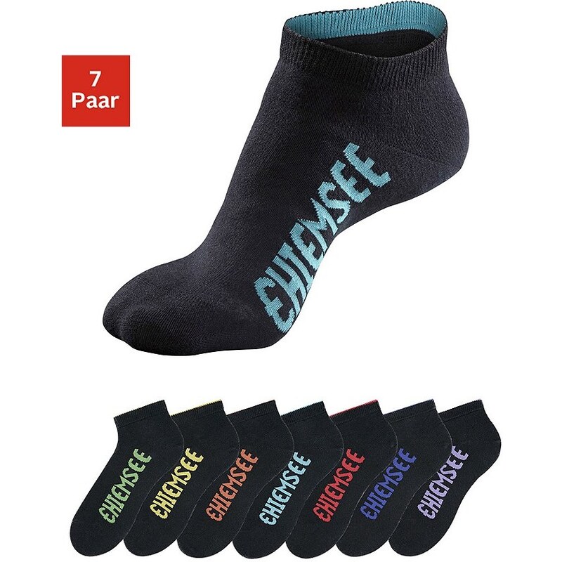 CHIEMSEE Sportovní nízké ponožky s barevným logem černá
