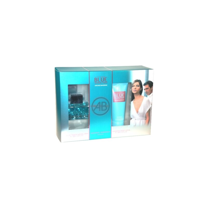 Antonio Banderas Blue Seduction For Women dárková kazeta pro ženy toaletní voda 100 ml + tělové mléko 100 ml
