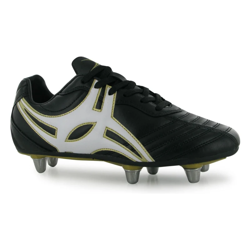 Gilbert Sidestep XV Junior Rugby Boots, Black/White/Gld GLAMI.cz