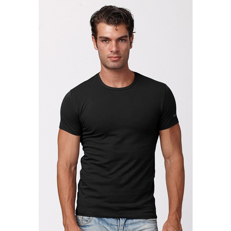 Pánské tričko ENRICO COVERI 1000 přiléhavé černá