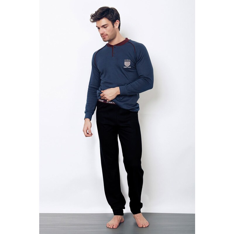 Enrico Coveri Stylové pánské pyžamo David jeans M