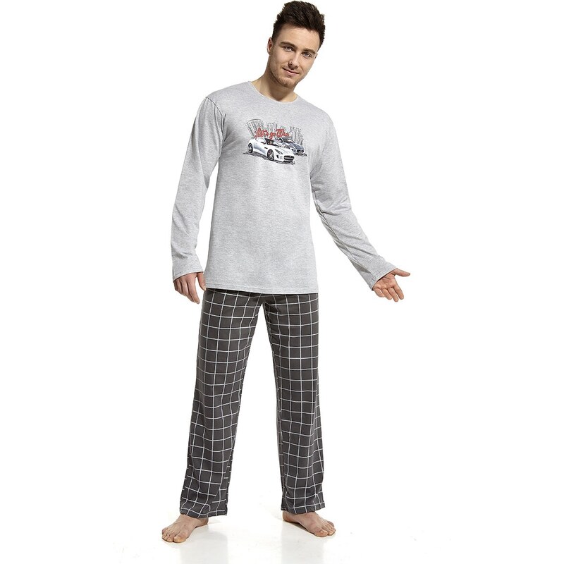 Cornette Pánské pyžamo Let´s go melange M