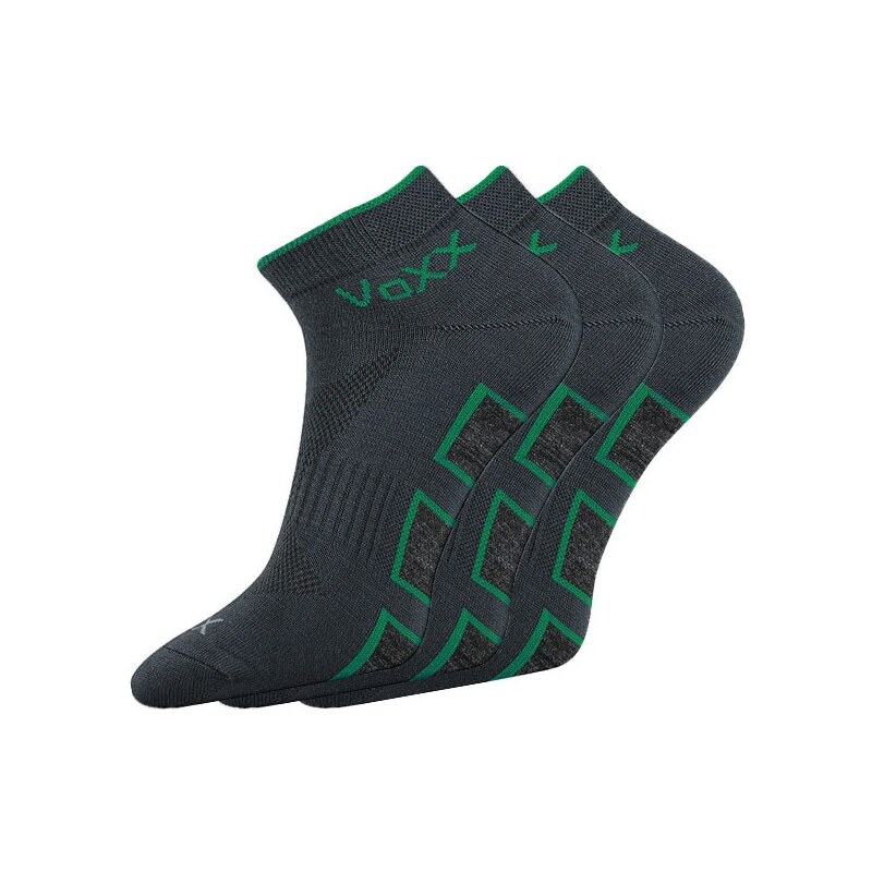 VOXX Univerzální sportovní ponožky Dukaton 3pack tmavěšedá 43-46