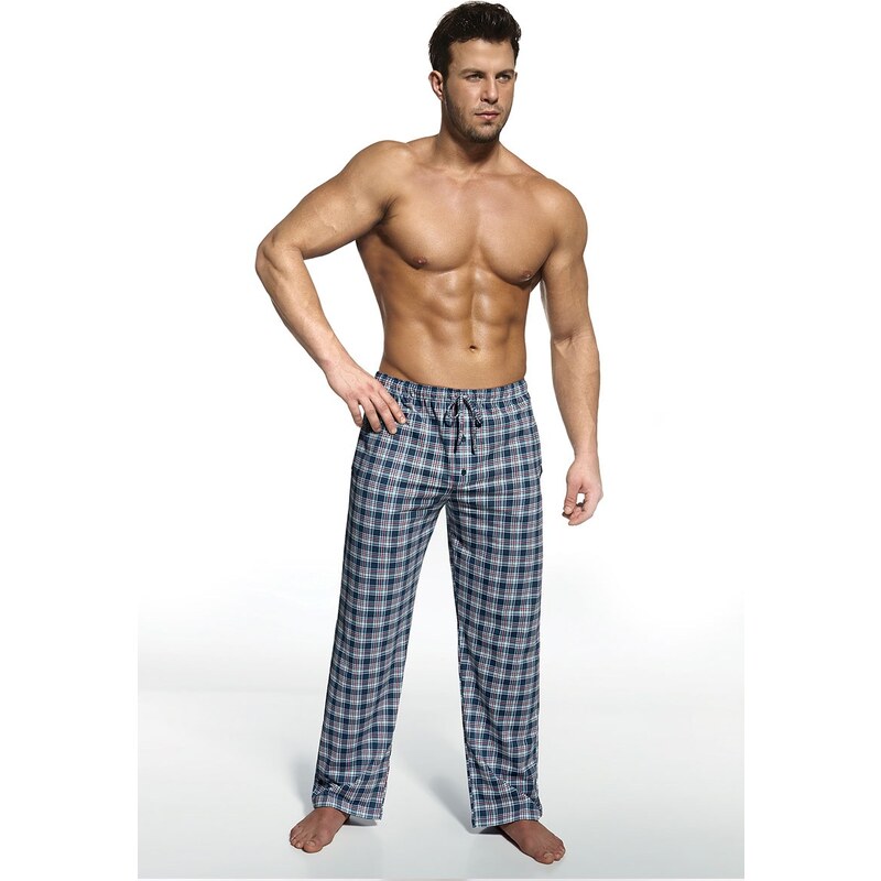 Cornette Pánské pyžamové kalhoty David modročervená S