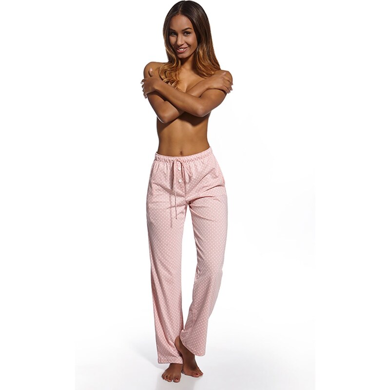 Cornette Dámské pyžamové kalhoty Ellie růžová XL