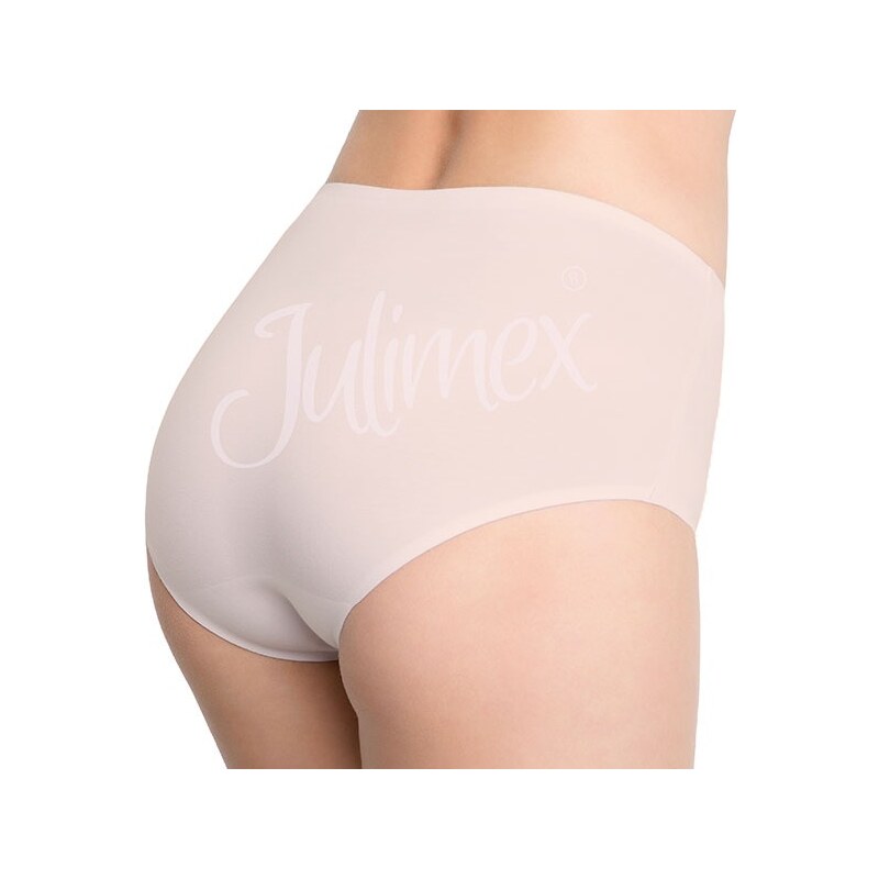 Julimex Bavlněné kalhotky vyšší Invisible Line - neviditelné béžová XL