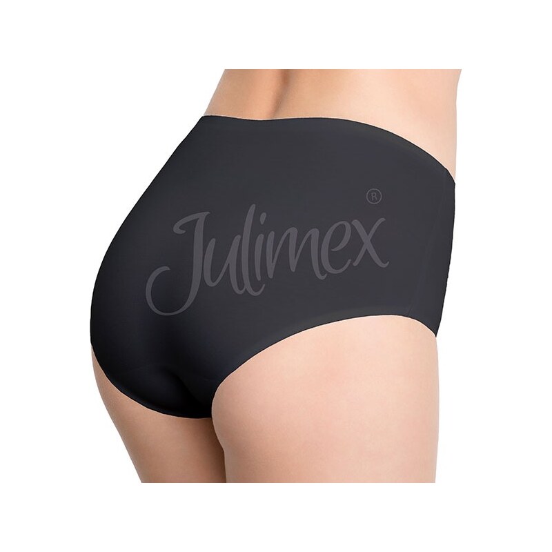Julimex Bavlněné kalhotky vyšší Invisible Line - neviditelné černá XL