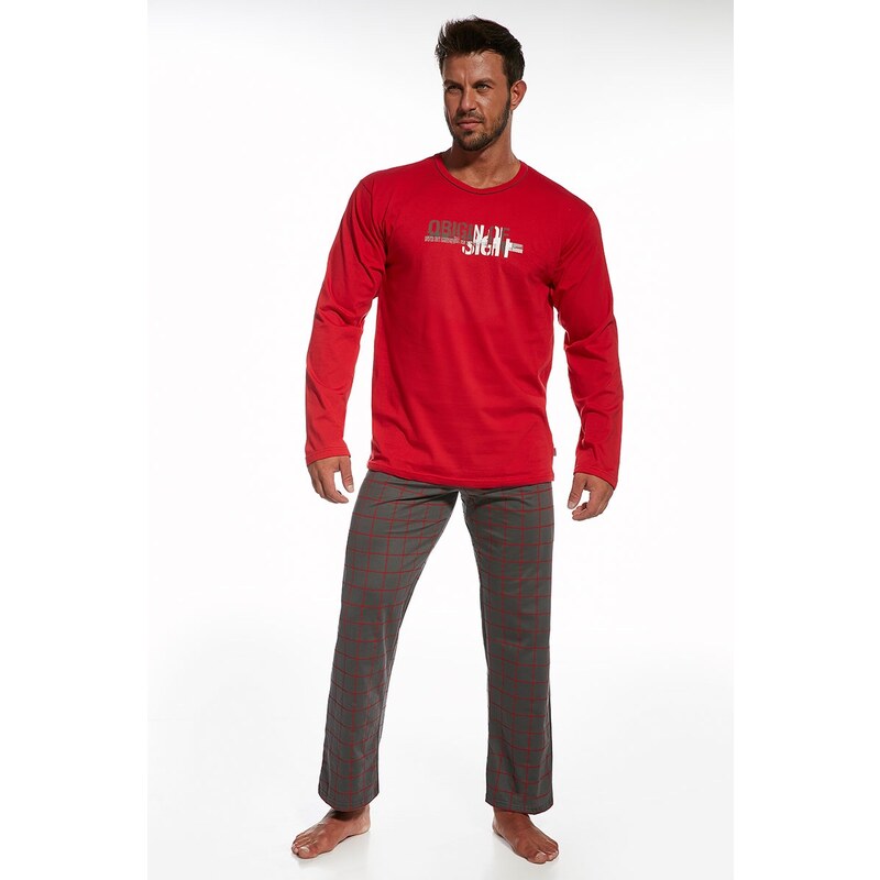 Cornette Pánské bavlněné pyžamo Origin Red červená M