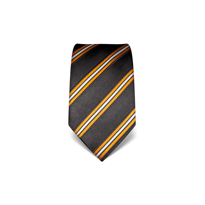 Černá kravata Vincenzo Boretti 21950 - zlatý pruh
