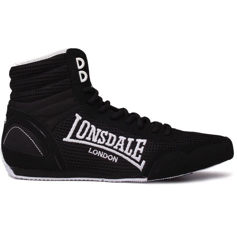 Lonsdale Contender Mens Boxing Boots, black/white
