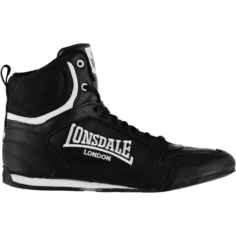Lonsdale Mens Boxing Boots, black/white