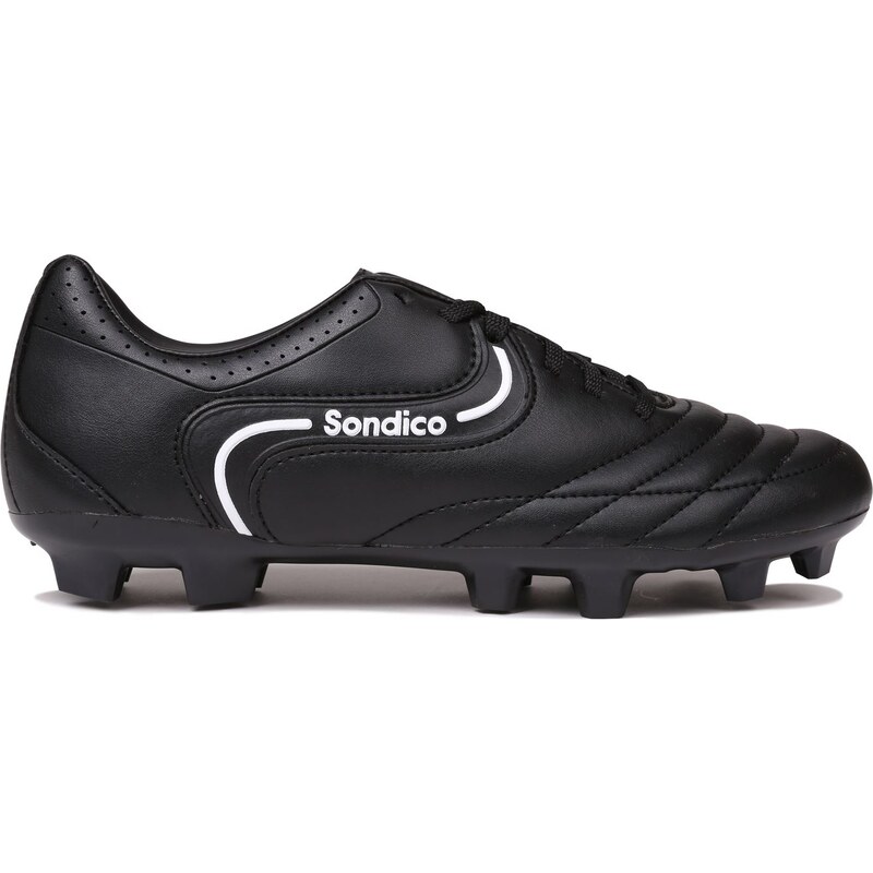 Sondico Strike II Firm Ground Junior Football Boots, black/white