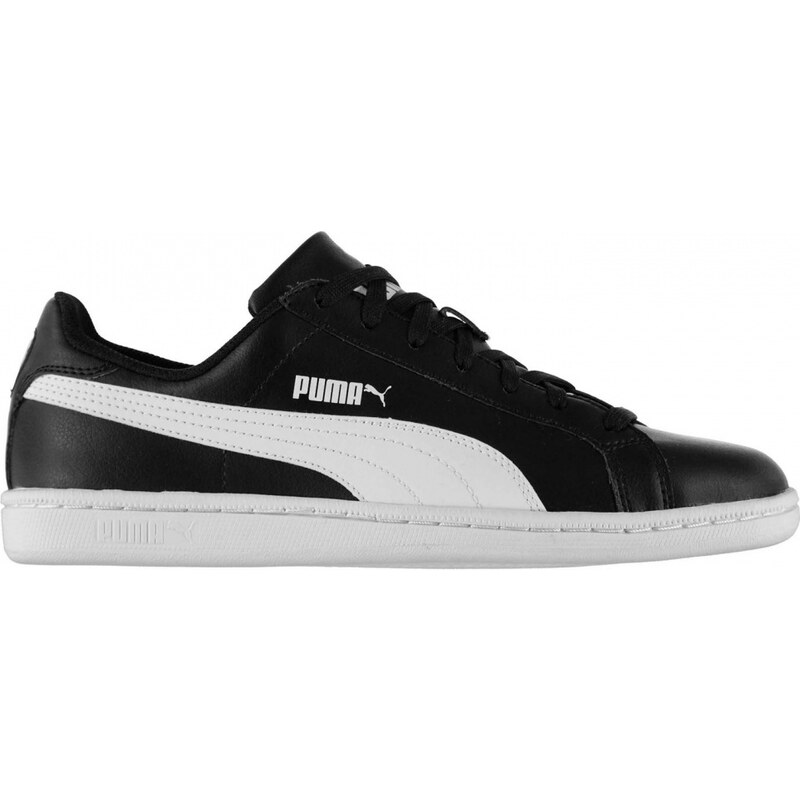 Puma Smash Leather Mens Trainers, black/white