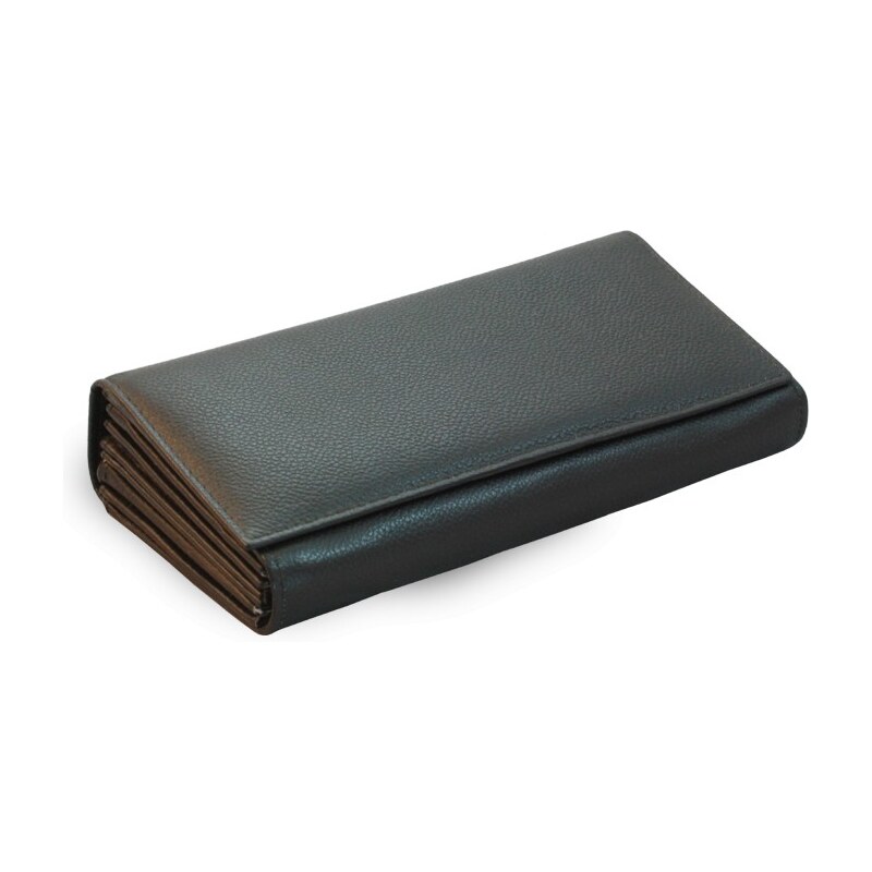 Černá kožená číšnická peněženka Nolan