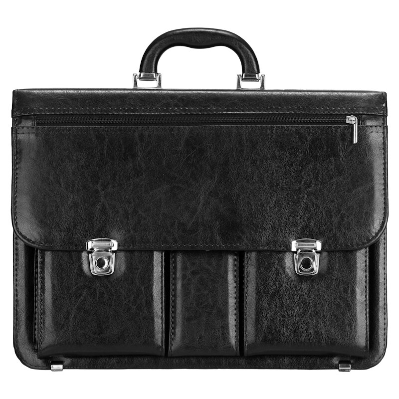 Aktovka REAbags 8001/2-TR - černá/nikl 19 l