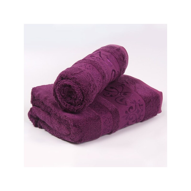 Ladik, ABC Tekstil Bambusový ručník Verde - tmavě fialový